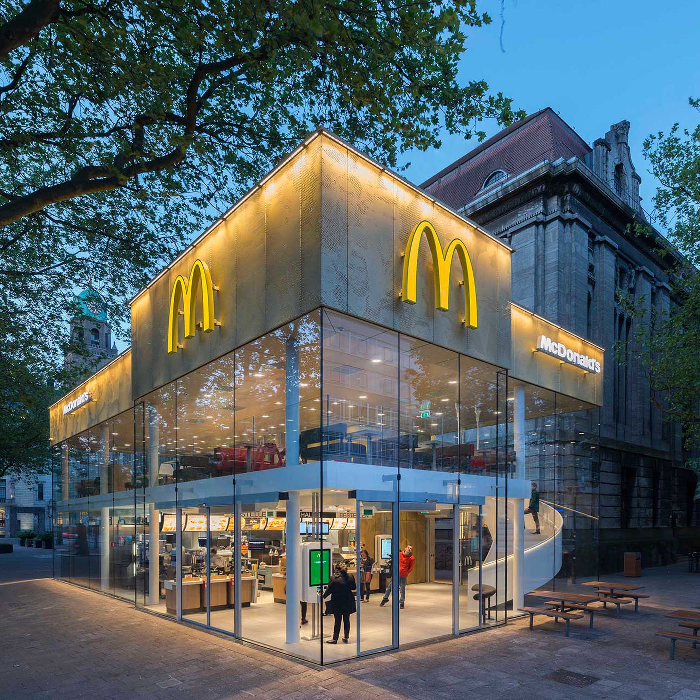 Fancy Downtown McDonalds Building